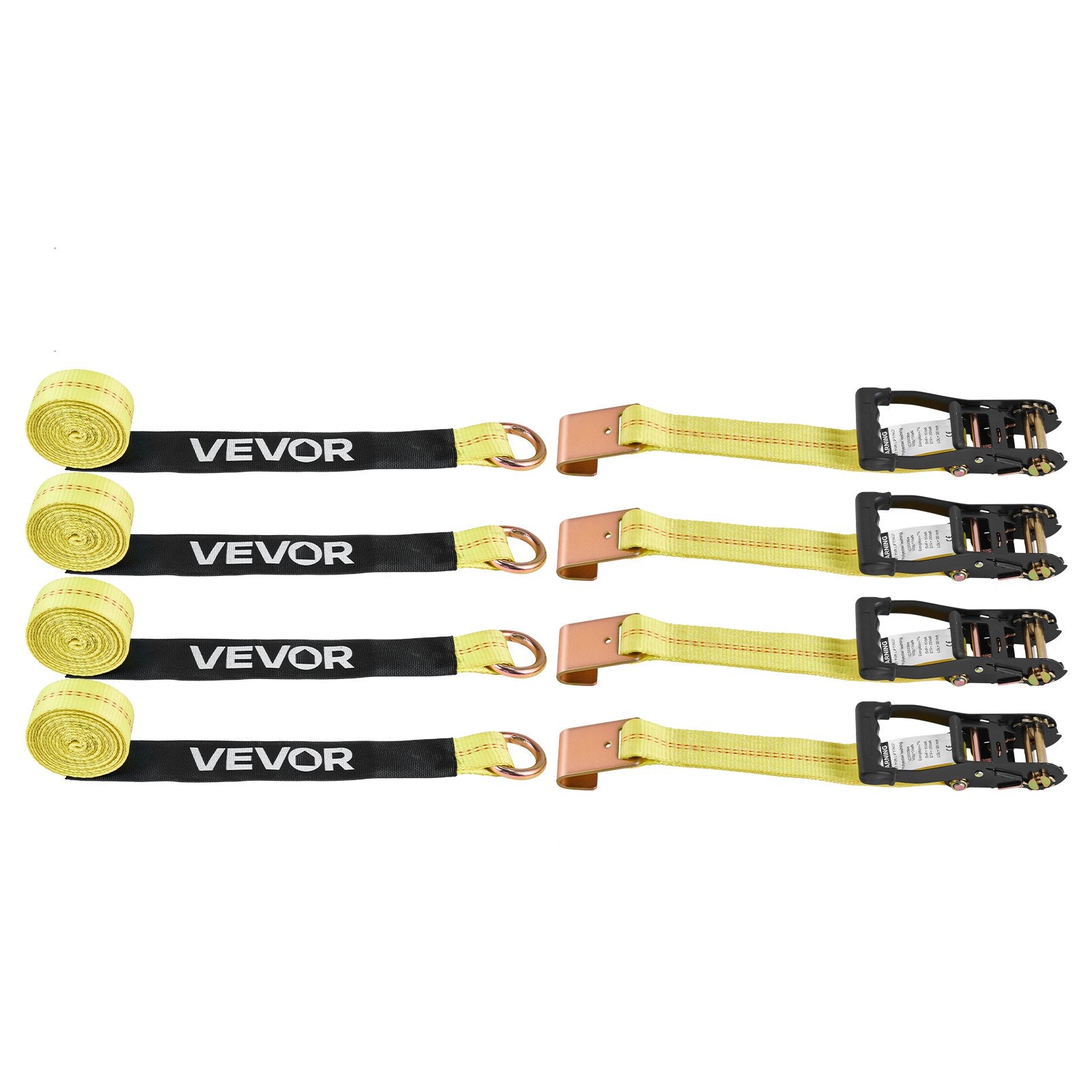 Wheel Chock Tie-Down Kit, Tire-Style Motorcycle Tie-Down System, Car Tie Down Kit with Flat Hook, Break Strength 4540 kg & Working Load 1512 kg Trailer Tie Down Strap for ATVs, SUVs, Trailers