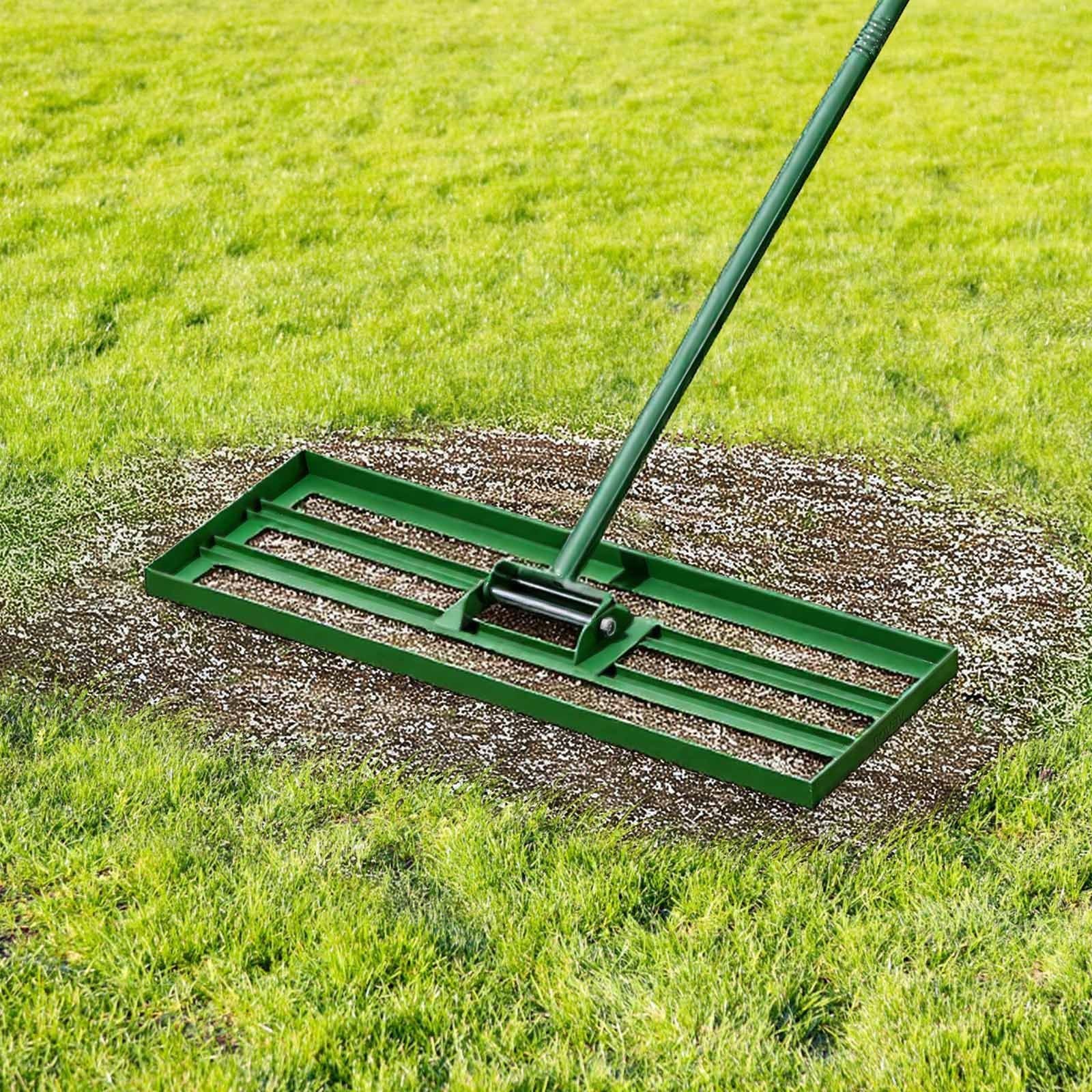 Lawn Leveling Rake, 30"x10" Level Lawn Tool, Heavy-duty Lawn Leveler with 78" Steel Extended Handle, Yard Leveling Rake Suit for Garden, Golf Lawn, Farm