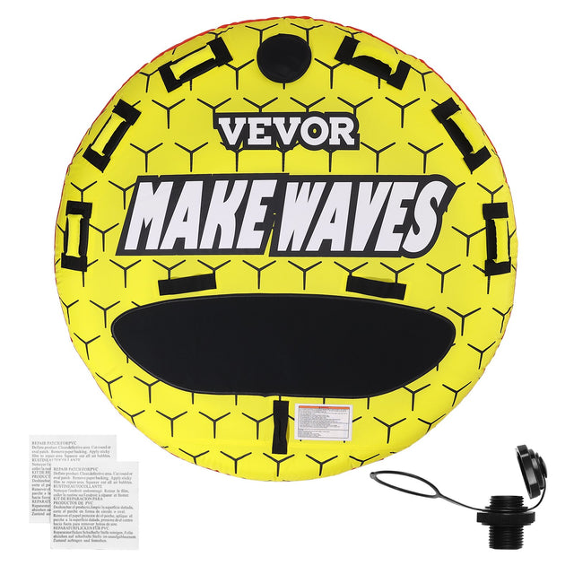 1-3 Rider Towable Tube 510lb 63in Full Nylon Cover EVA Handles