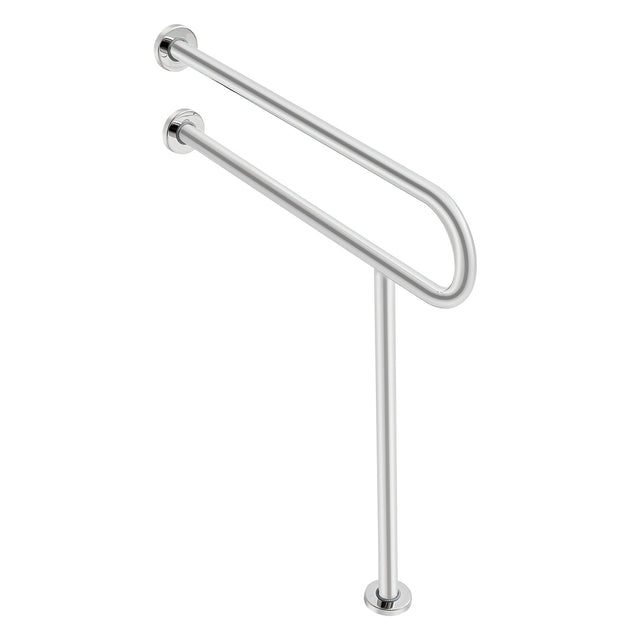 80cm U-Shaped 304 Stainless Toilet Safety Rail 136kg Support Leg