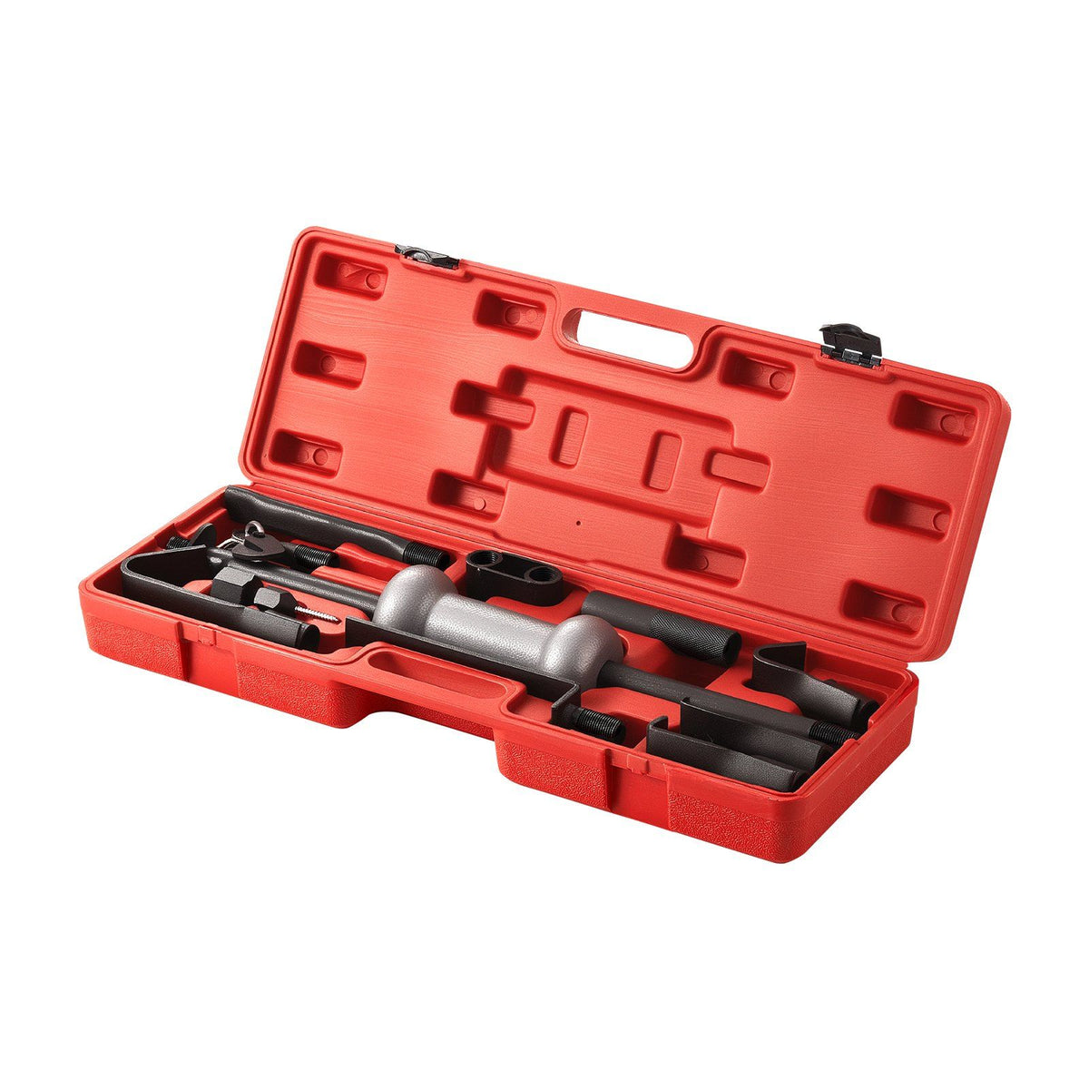 Dent Puller Kit, 4.54 kg 13-in-1 Slide Hammer Dent Removal Kit, Heavy-Duty Auto Body Truck Repair Automotive Damage Remover Tool Repair Frame with Carrying Case, Extension Rod, Non-Slip Handle