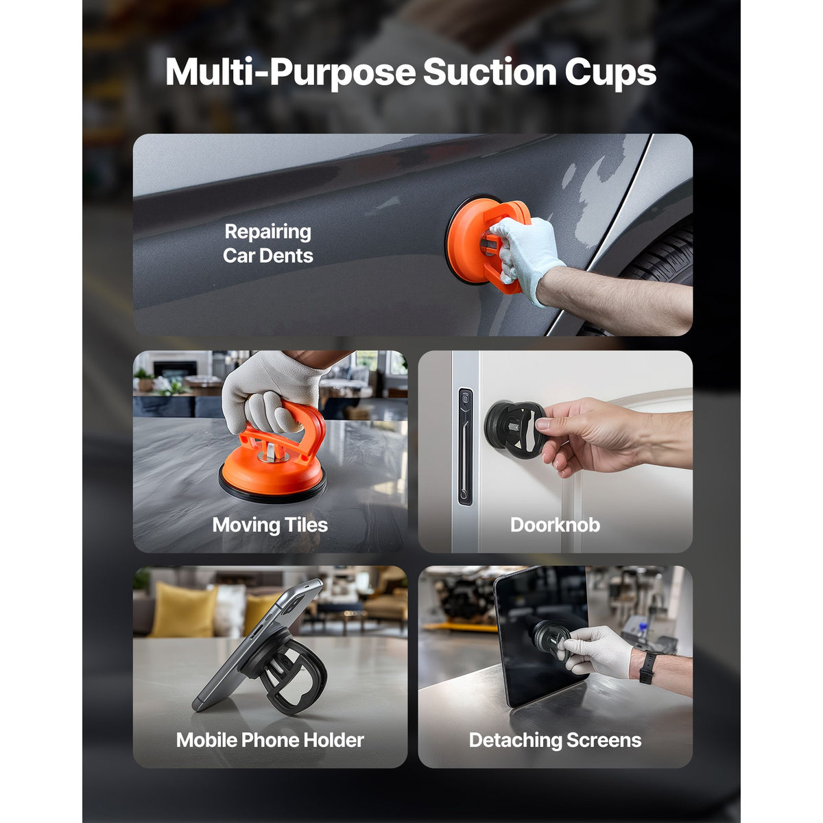Dent Puller Kit, 100 PCS Paintless Dent Removal Kit with Golden Lifter, Bridge Puller, Slide Hammer T-Bar, Glue Gun, Auto Body Hail Damage Remover Tools for Car Refrigerator Door Ding Repair