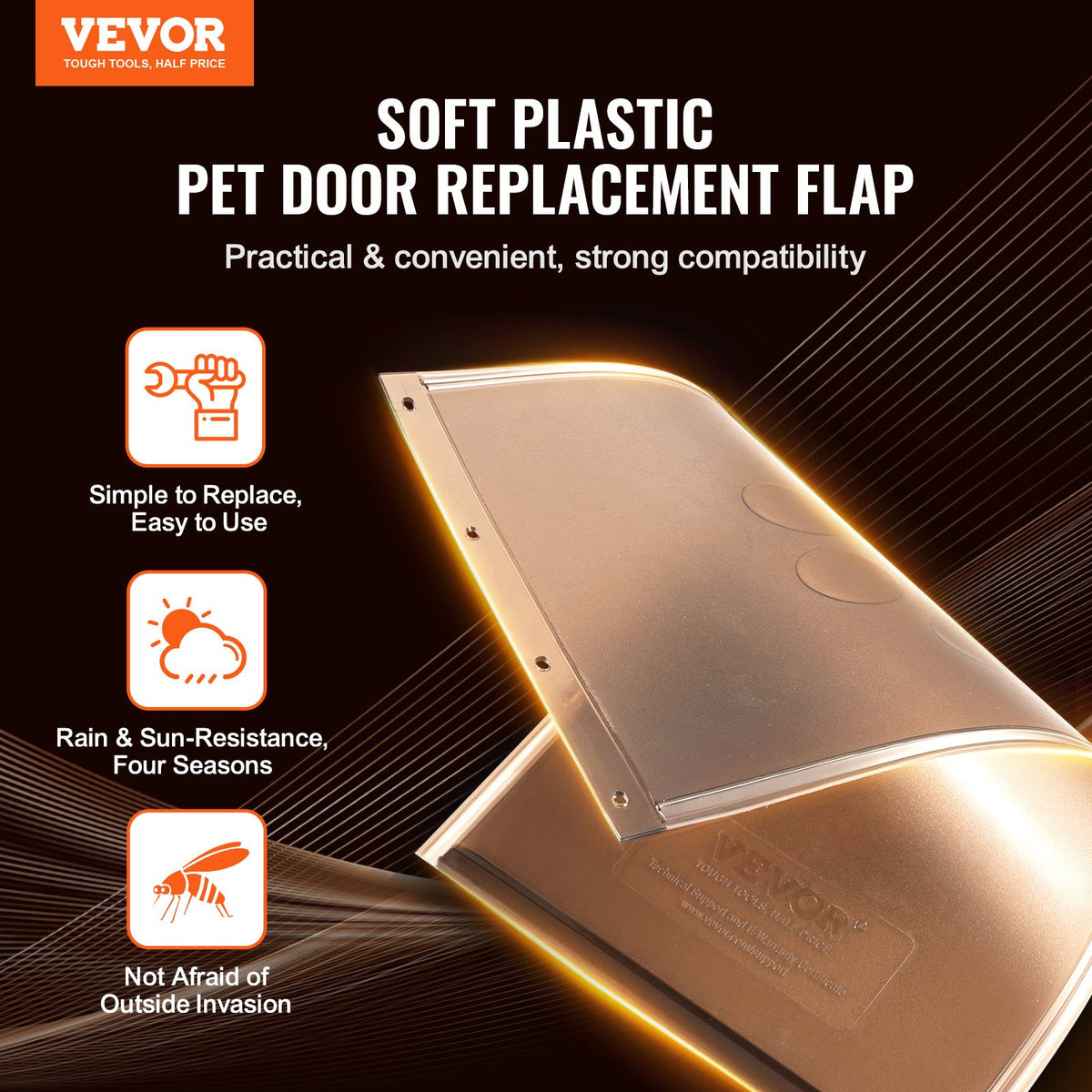 Pet Door Replacement Flap 20.96 x 31.12 cm Compatible with Pet Door