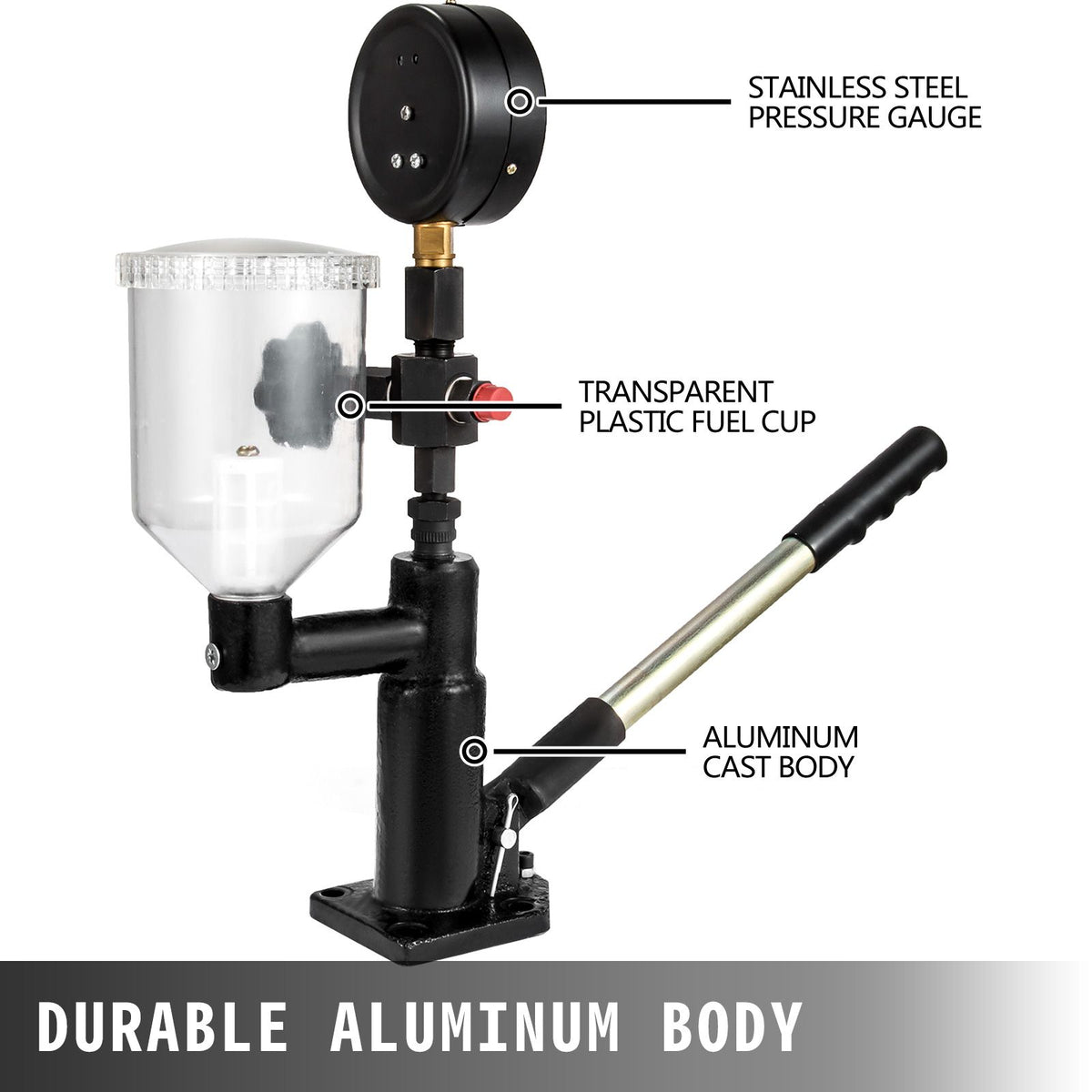 Diesel Injector Nozzle 
Pressure Tester Dual scale Manometer Test Tool 0-600Bar (0-8000PSI) 
60Mpa Test Pressure High Configuration
