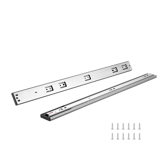 10 Pairs of 609.6mm Cabinet Kitchen Runners Ball Bearing, 100 Lbs Load Capacity