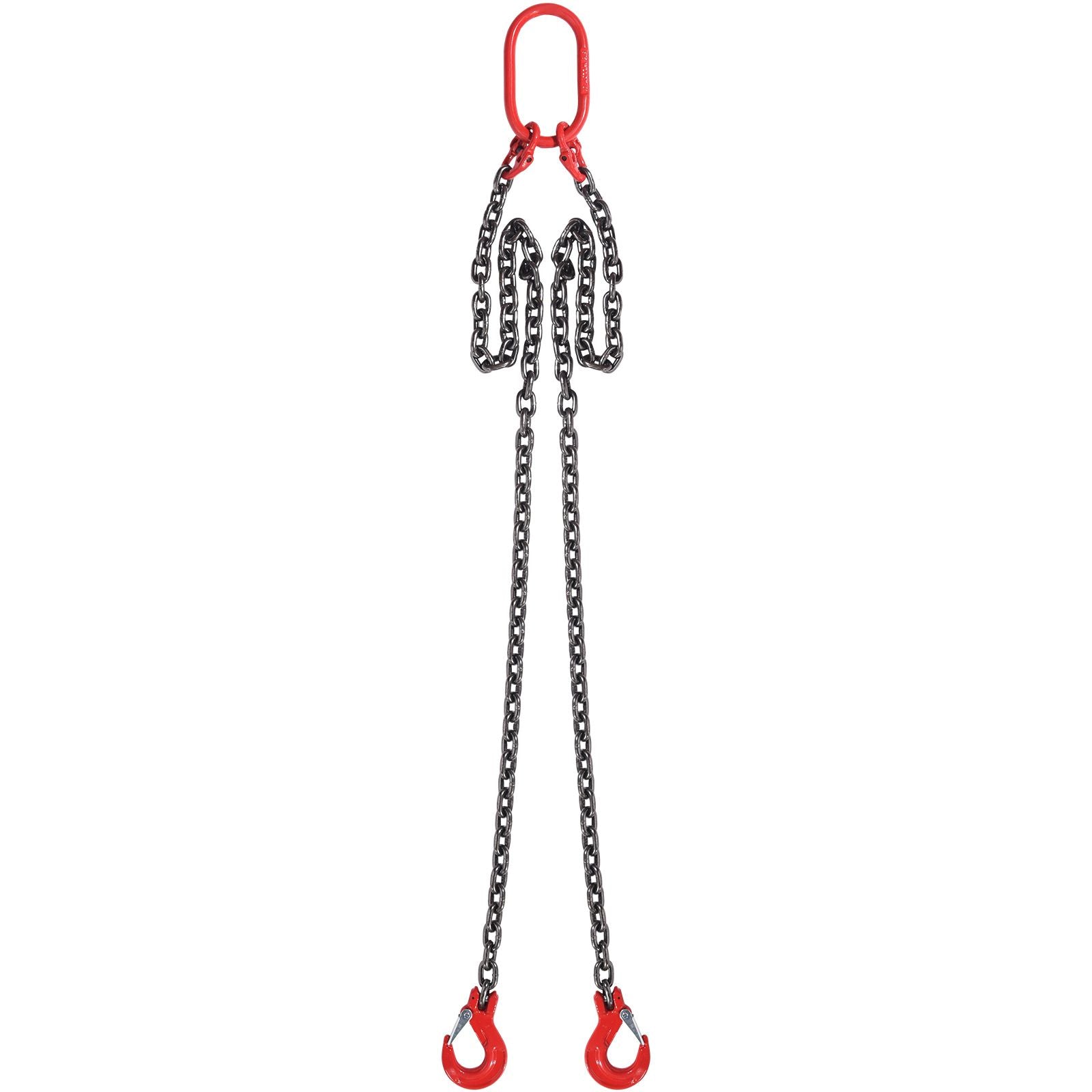 Chain Sling, 8 mm x 150 cm Lifting Chains with Hooks, G80 Engine Chain Hoist Lifts, 3 Ton Capacity Lifting Sling Chains for Engine Hoist, Engine Lift Chain with 2 Leg Grab Hooks, Heavy Duty