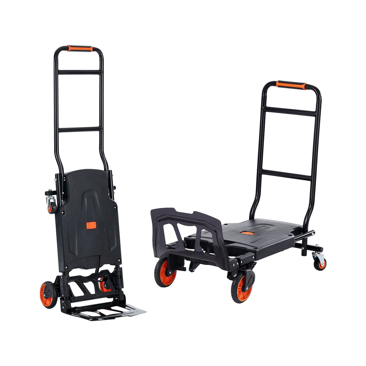 Aluminum Hand Truck, 2 in 1, 136 kg Max Load Capacity - V952-DGNSTHC300BE75URLV0