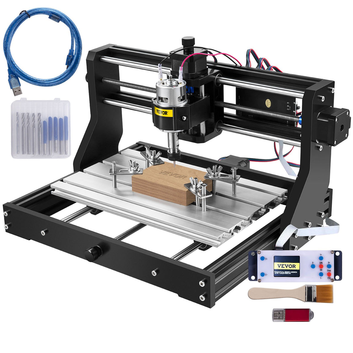 CNC 3018 Pro CNC 3018 300×180×45 mm CNC Machine GRBL Control Mini Engraver with Offline Controller 3 Axis Engraving Machine for Carving Milling Plastic, Acrylic, PVC and Wood