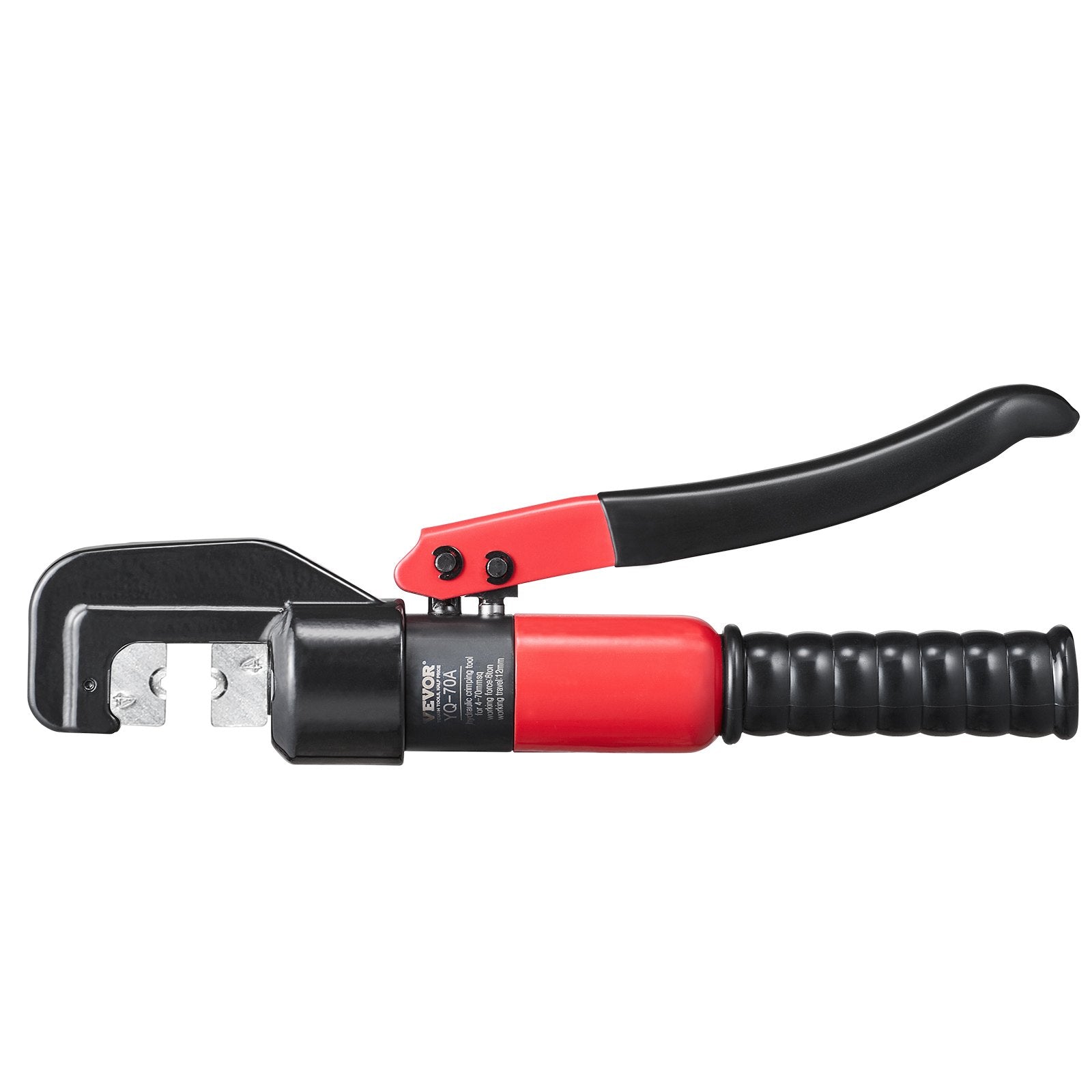 Hydraulic Crimping Tool with 9 Sets of Dies AWG12-2/0 Copper And Aluminum Terminal Battery Lug Crimper, with a Cutting Pliers, Gloves, 5pcs Copper Ring Connectors, 8pcs Heat Shrink Sleeves