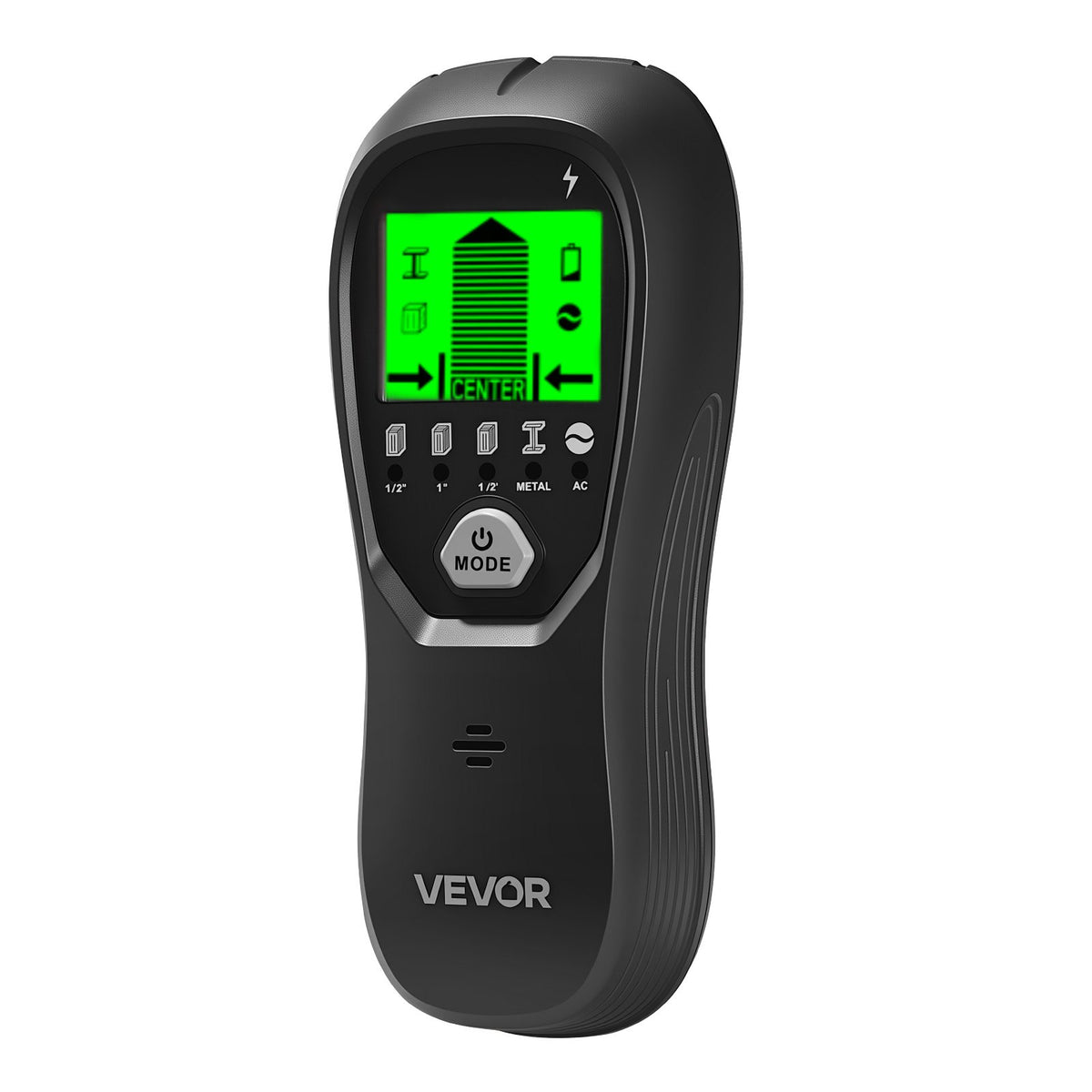 Stud Finder Wall Scanner, 5 in 1, Electronic Wall Stud Detector with Smart Sensor, High-Definition LCD Display and Audio Alarm, for the Center and Edge of Metal, AC Wire, Joists, Pipes, Black