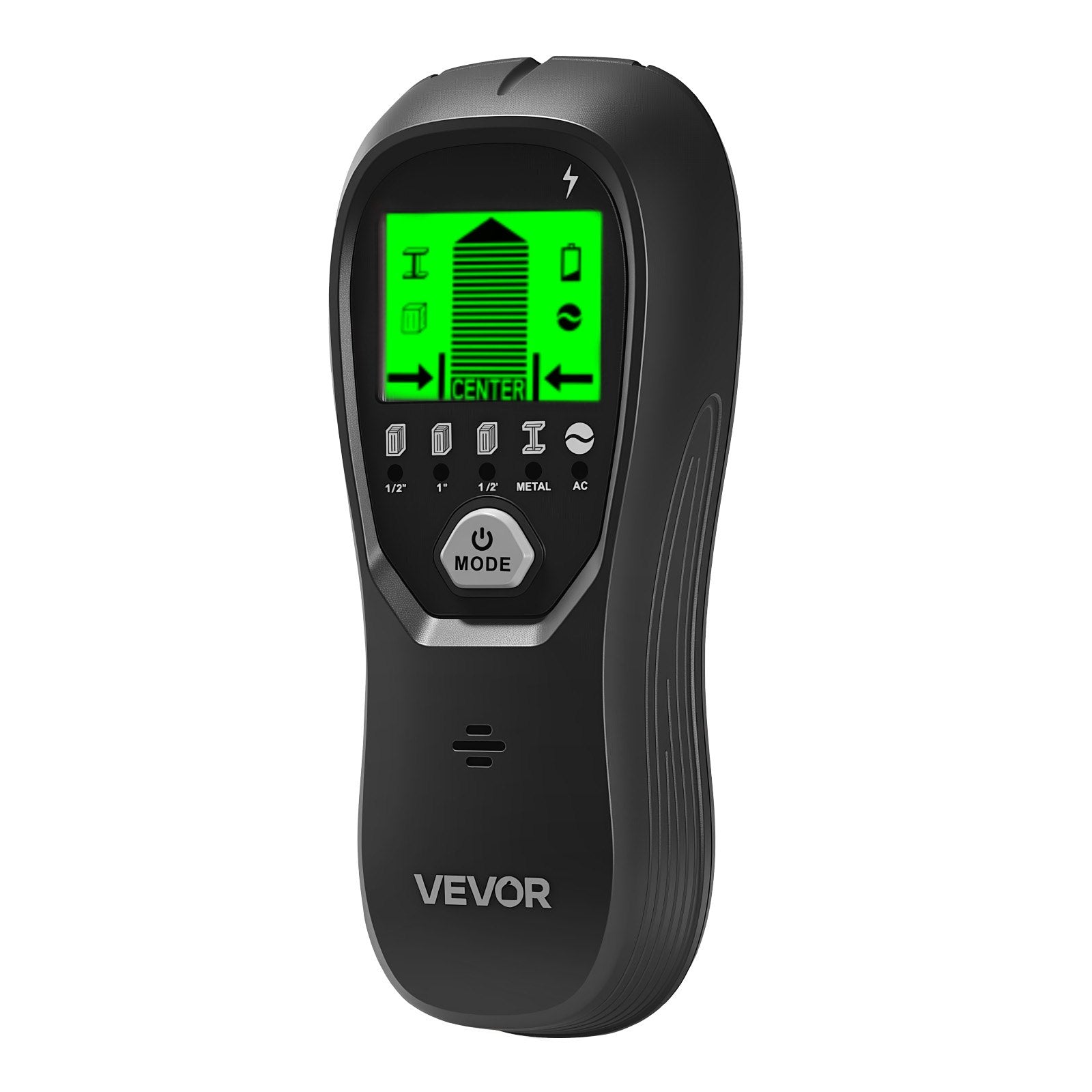 Stud Finder Wall Scanner, 5 in 1, Electronic Wall Stud Detector with Smart Sensor, High-Definition LCD Display and Audio Alarm, for the Center and Edge of Metal, AC Wire, Joists, Pipes, Black