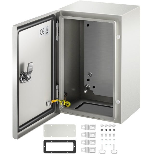 12x8x6in NEMA 4X IP66 Steel Electrical Enclosure