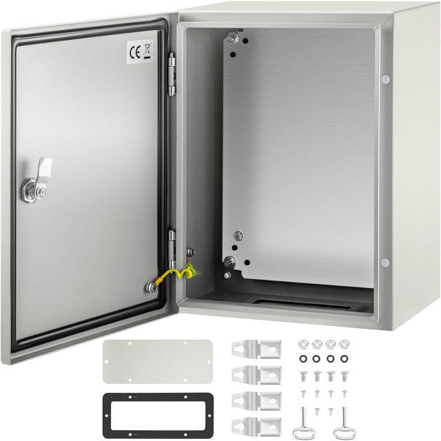 16x12x8in IP65 Carbon Steel Electrical Enclosure Wall-Mount Box