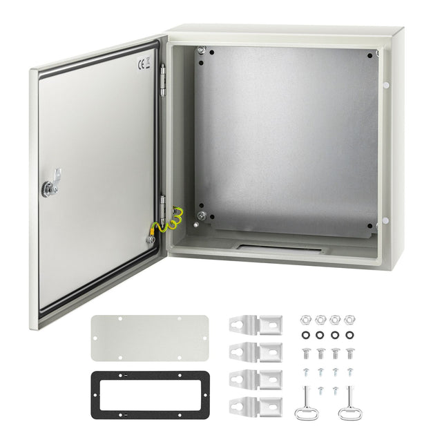 NEMA Steel Enclosure, 20 20 6\'\' 4X IP66 Junction Box, Mounting Plate