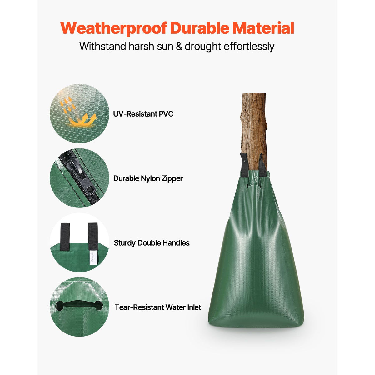 Tree Watering Bag, 12 Packs 20 Gallons Watering Bags for New Trees, 5-9 Hours Slow Release Refillable Tree Drip Irrigation Bags with Zipper, Durable Tree Watering System for Deep Root Targeting