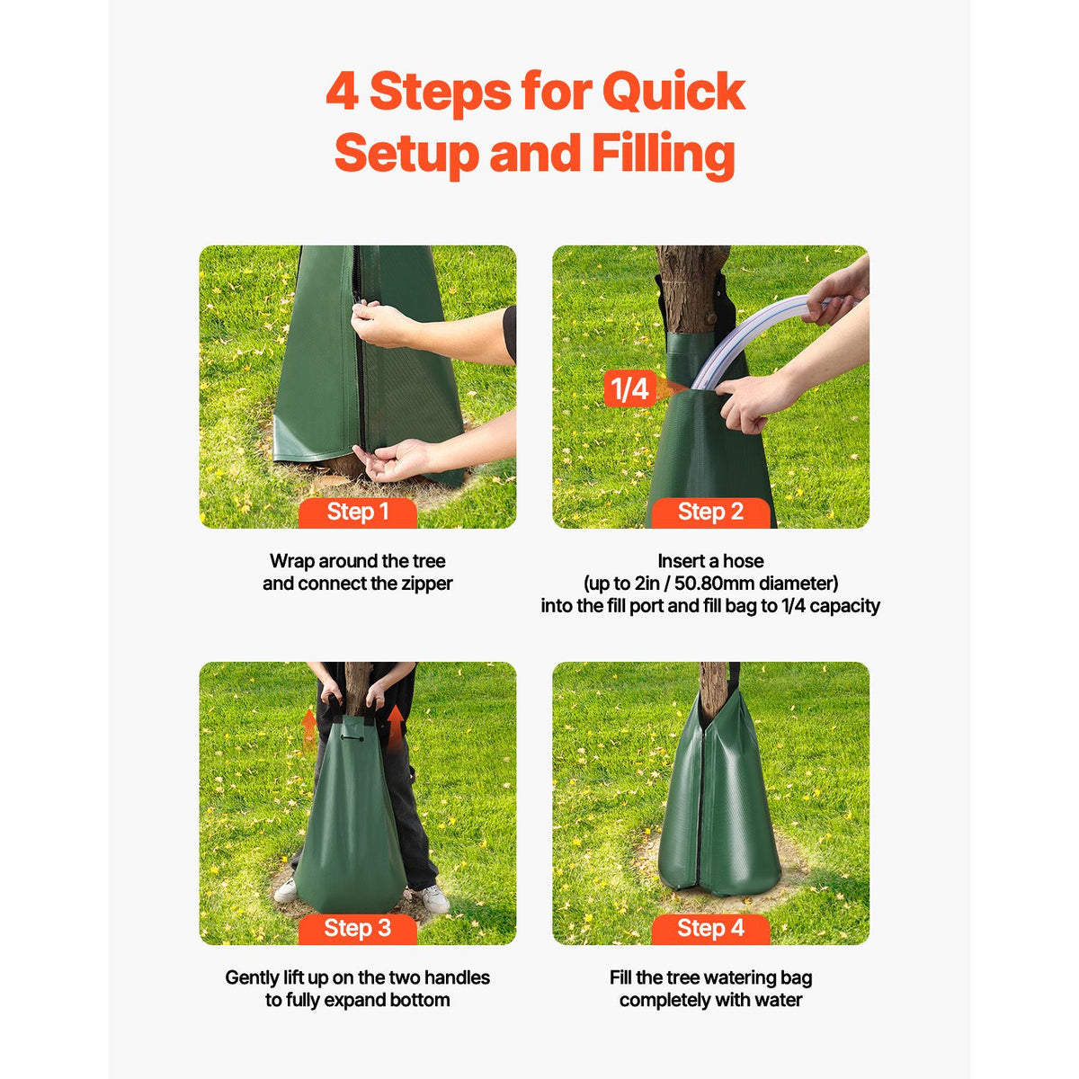 Tree Watering Bag, 12 Packs 20 Gallons Watering Bags for New Trees, 5-9 Hours Slow Release Refillable Tree Drip Irrigation Bags with Zipper, Durable Tree Watering System for Deep Root Targeting