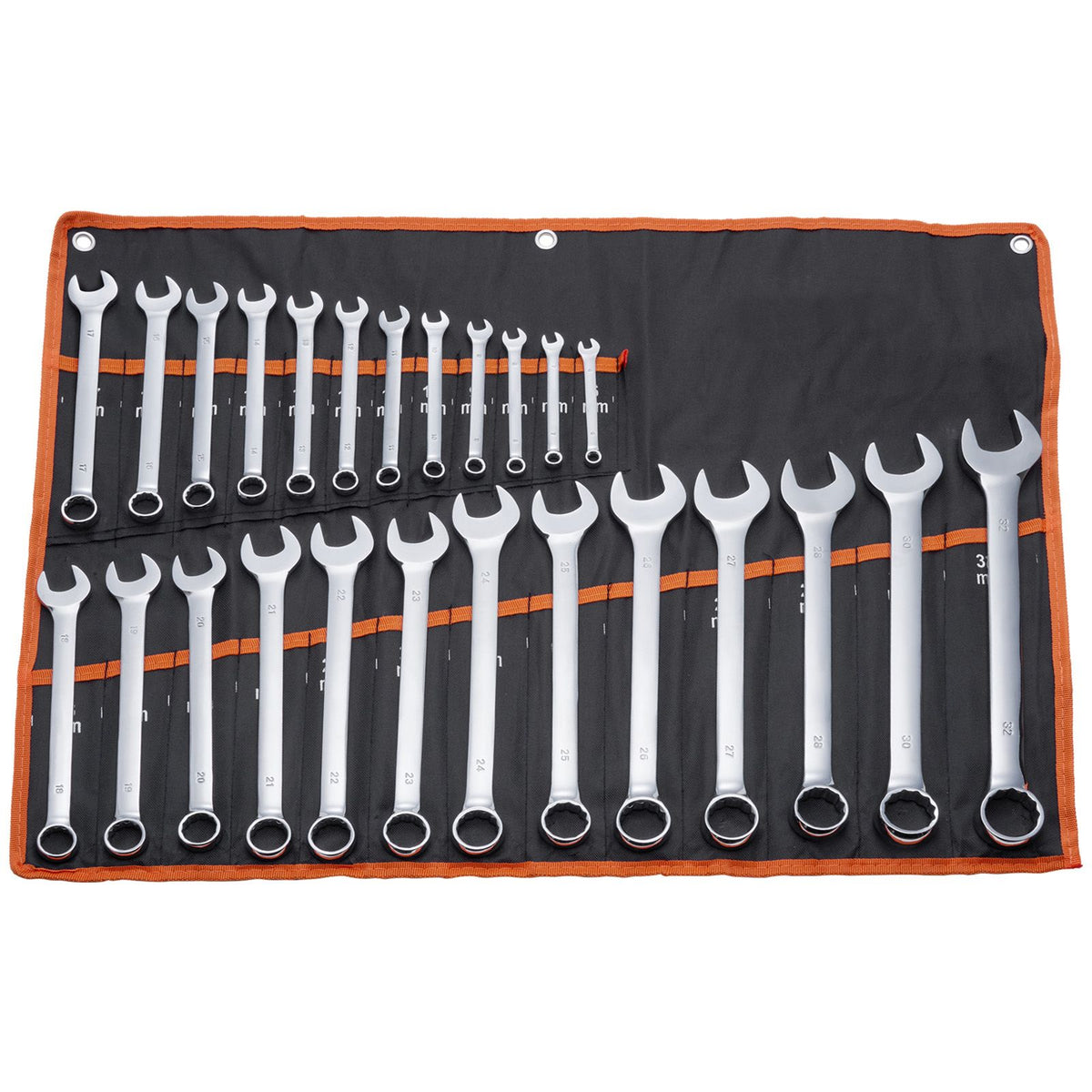 Combination Wrench Set 25-Piece Metric 6 mm to 32 mm with Roll-up Pouch