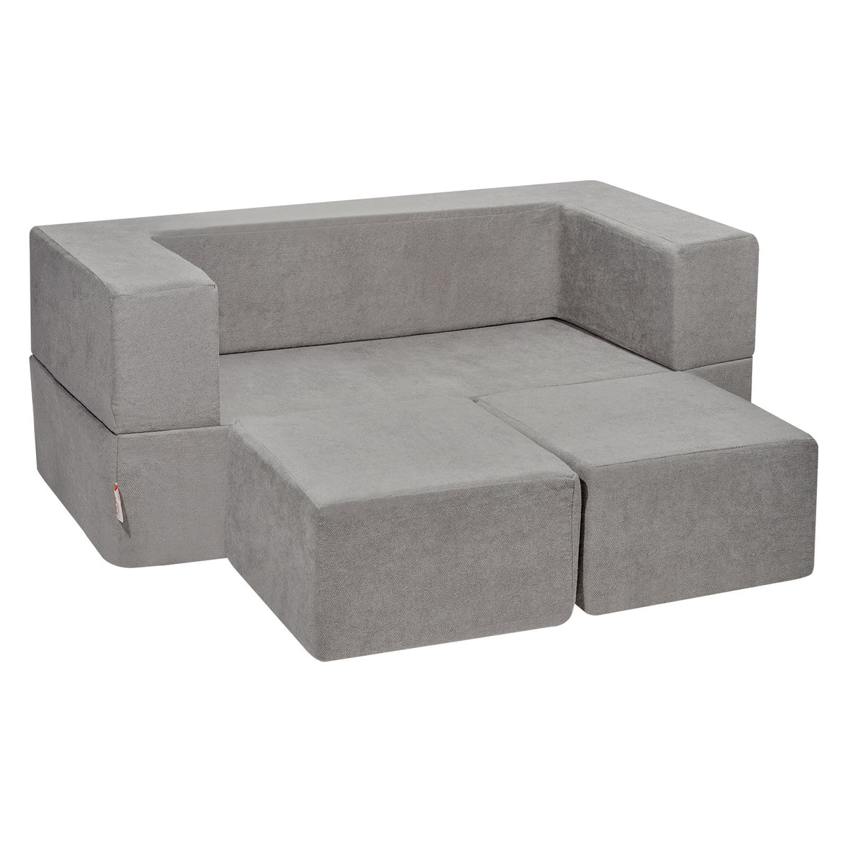 Modular Kids Play Couch 4Pcs DIY Creative Child Sectional Sofa Dark Grey