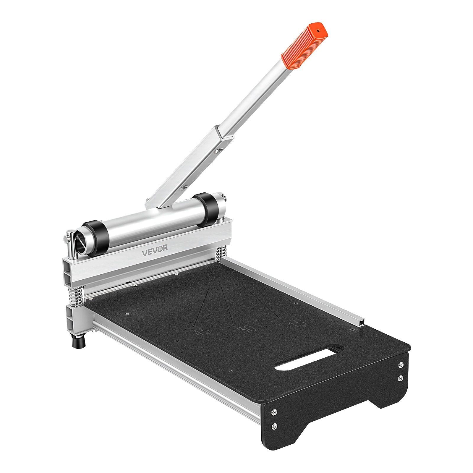 330mm Vinyl Floor Cutter, 12mm Thick Laminate Flooring Cutter with 15°/30°/45° Adjustable Angle Settings, Flexible Wheels, Telescoping Handle, Cuts Certain Engineered Wood, LVT,VCT,SPC,LVP,WPC