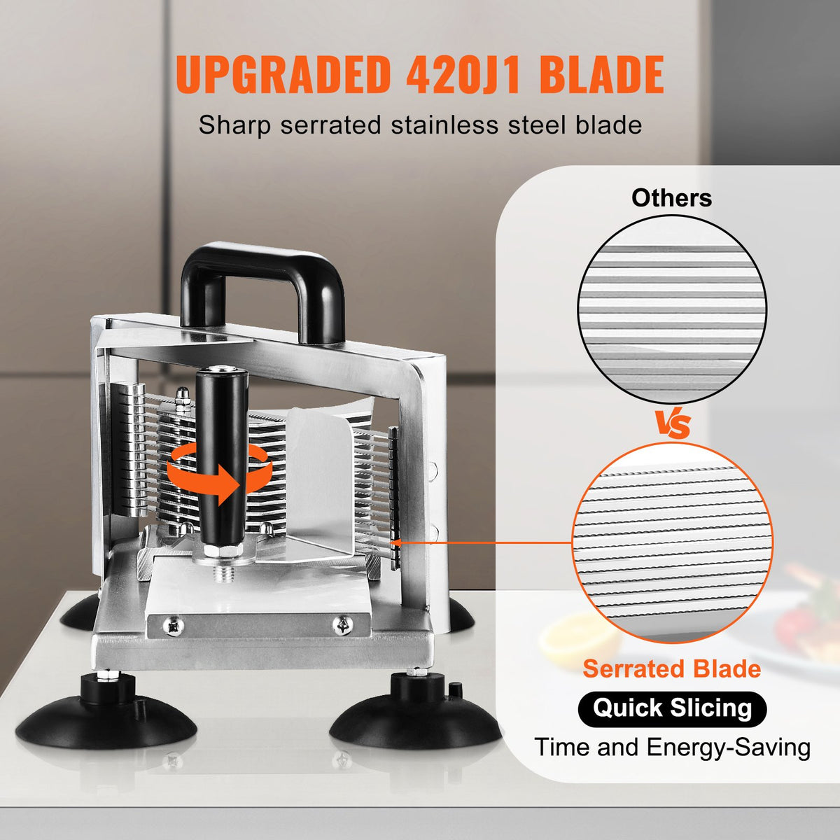 Commercial Tomato Slicer, 1/4"+3/8"+3/16" Tomato Cutter Slicer, Stainless Steel Heavy Duty Tomato Slicer Machine, Manual Tomato Slicer with Non-slip Feet, Cutting Tomatoes, Cucumbers, Bananas