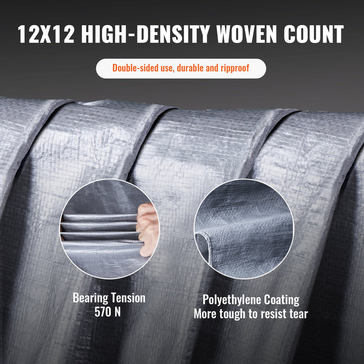 Tarp Waterproof Tarpaulin 20 x 30 ft 10 Mil Plastic Poly Tear UV Resistant