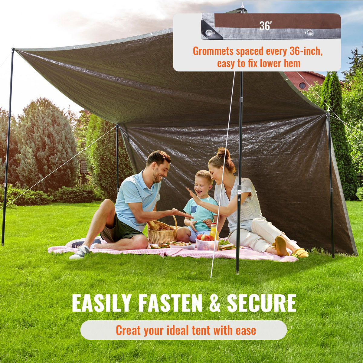 Tarp Waterproof Tarpaulin 20 x 30 ft 10 Mil Plastic Poly Tear UV Resistant