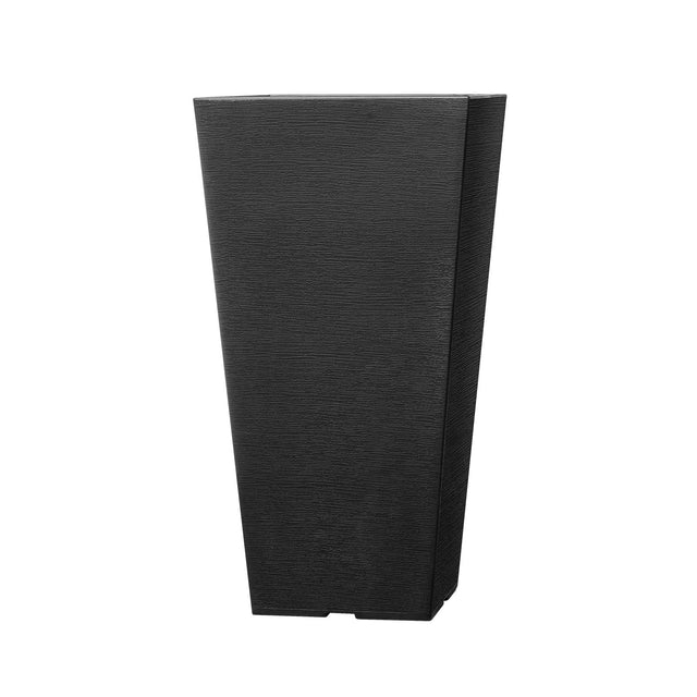 2-Pack 57cm Tall Square Planters Black Drainage