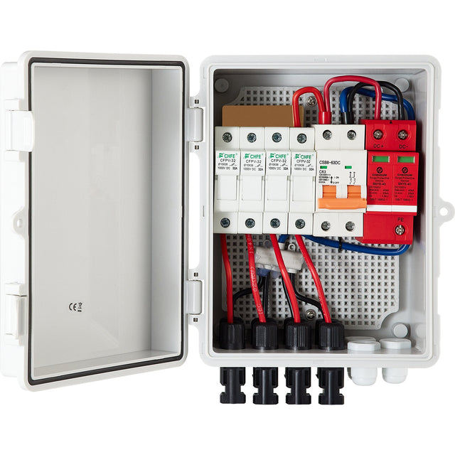 4-String 15A PV Combiner Box 63A Breaker IP65