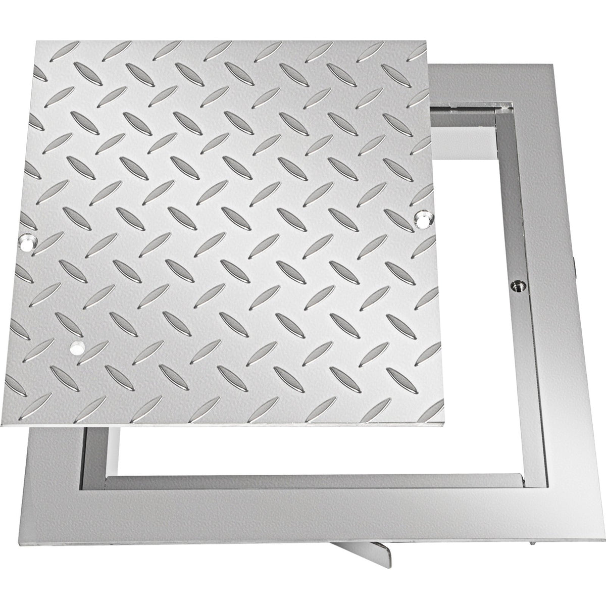 Recessed Manhole Cover 11.8\"x11.8\" Clear Opening, Galvanized Steel Drain Cover Overall Size 14.5\"x14.5\", Sealed Square Manhole Cover and Frame, Steel Man Hole Lid Inspection Access for Boat/
