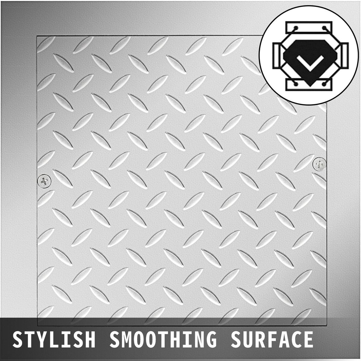 Recessed Manhole Cover 11.8\"x11.8\" Clear Opening, Galvanized Steel Drain Cover Overall Size 14.5\"x14.5\", Sealed Square Manhole Cover and Frame, Steel Man Hole Lid Inspection Access for Boat/