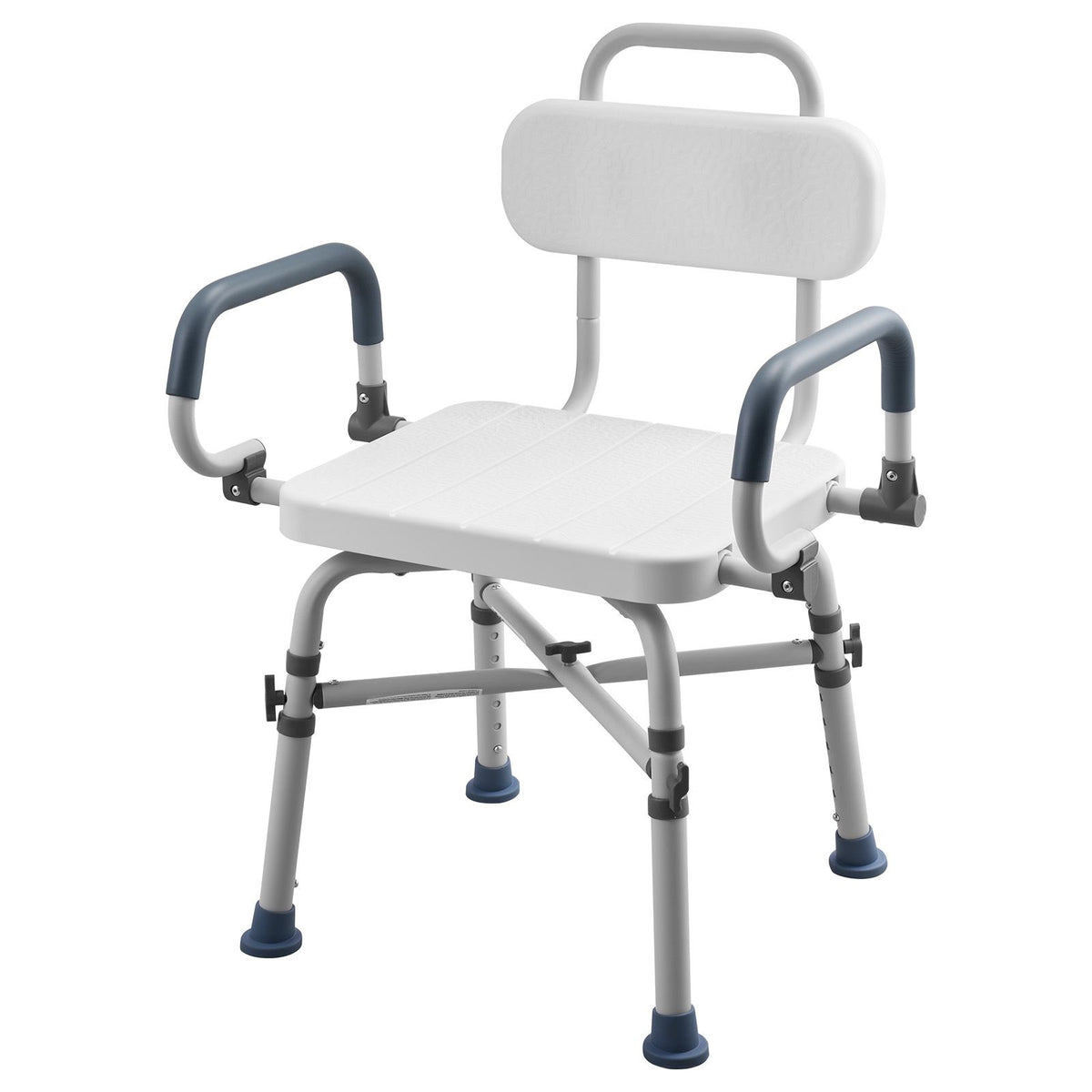 Swivel Shower Chair with Arms and Back, 227 kg Load Heavy Duty Bench Seat for Inside Shower Stall and Bathtub, Height Adjustable Bathroom Bath Tub Seat for Adults, Seniors, Elderly and Disabled