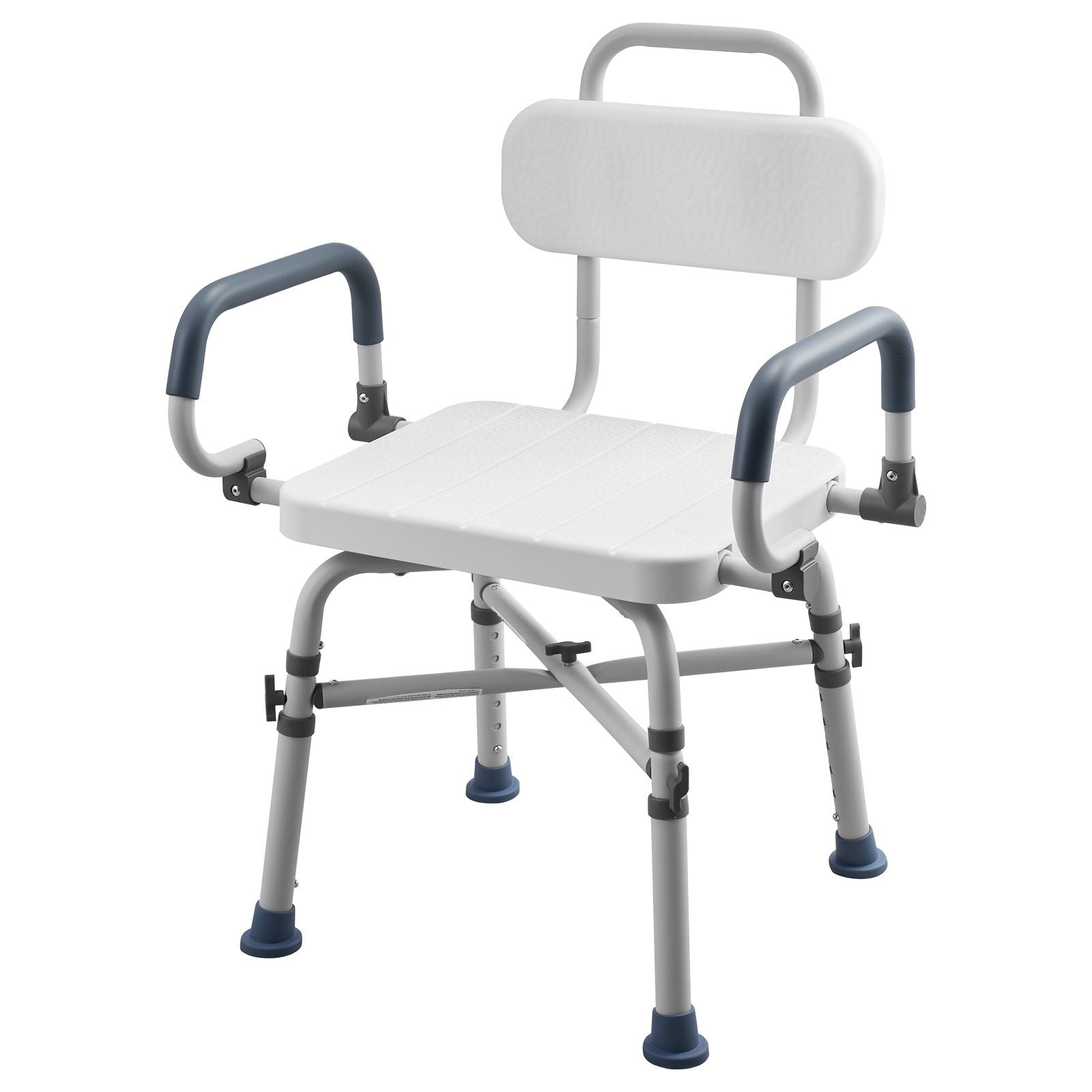 Swivel Shower Chair with Arms and Back, 227 kg Load Heavy Duty Bench Seat for Inside Shower Stall and Bathtub, Height Adjustable Bathroom Bath Tub Seat for Adults, Seniors, Elderly and Disabled