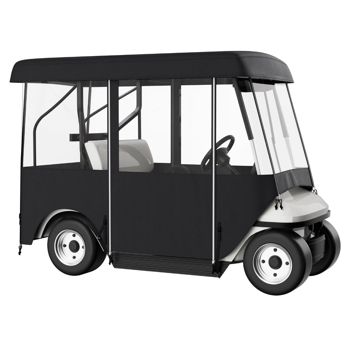 Golf Cart Enclosure, Polyester Driving Enclosure, Club Car Covers Universal Fits for 2+2 Passenger Golf Carts, Sunproof and Dustproof Outdoor Cart Cover