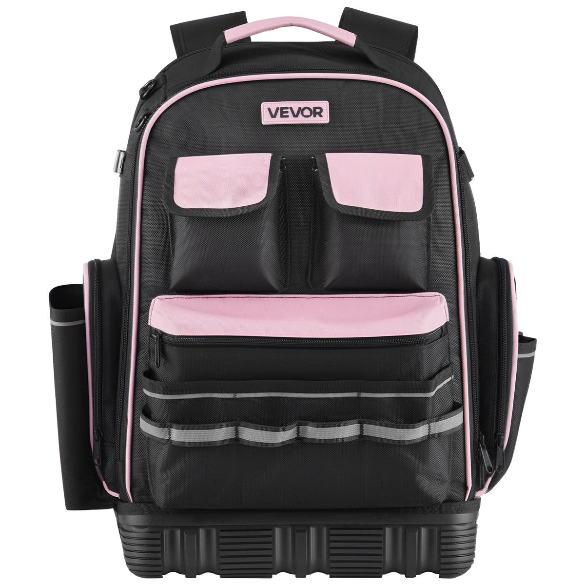 Tool Backpack, 56 Pockets, Heavy-duty Tools Storage Organizer Work Bags with Laptop Compartment & Molded Base, Electrician Jobsite Backpack for Electrician, Repairman, and HVAC Techs