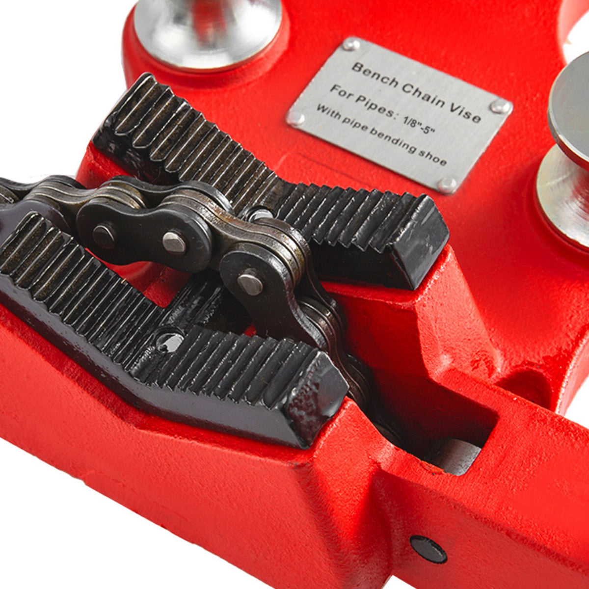 Screw Bench Chain Vice For 1/8'' to 5'' Pipe Bench Vice With Crank Handle
