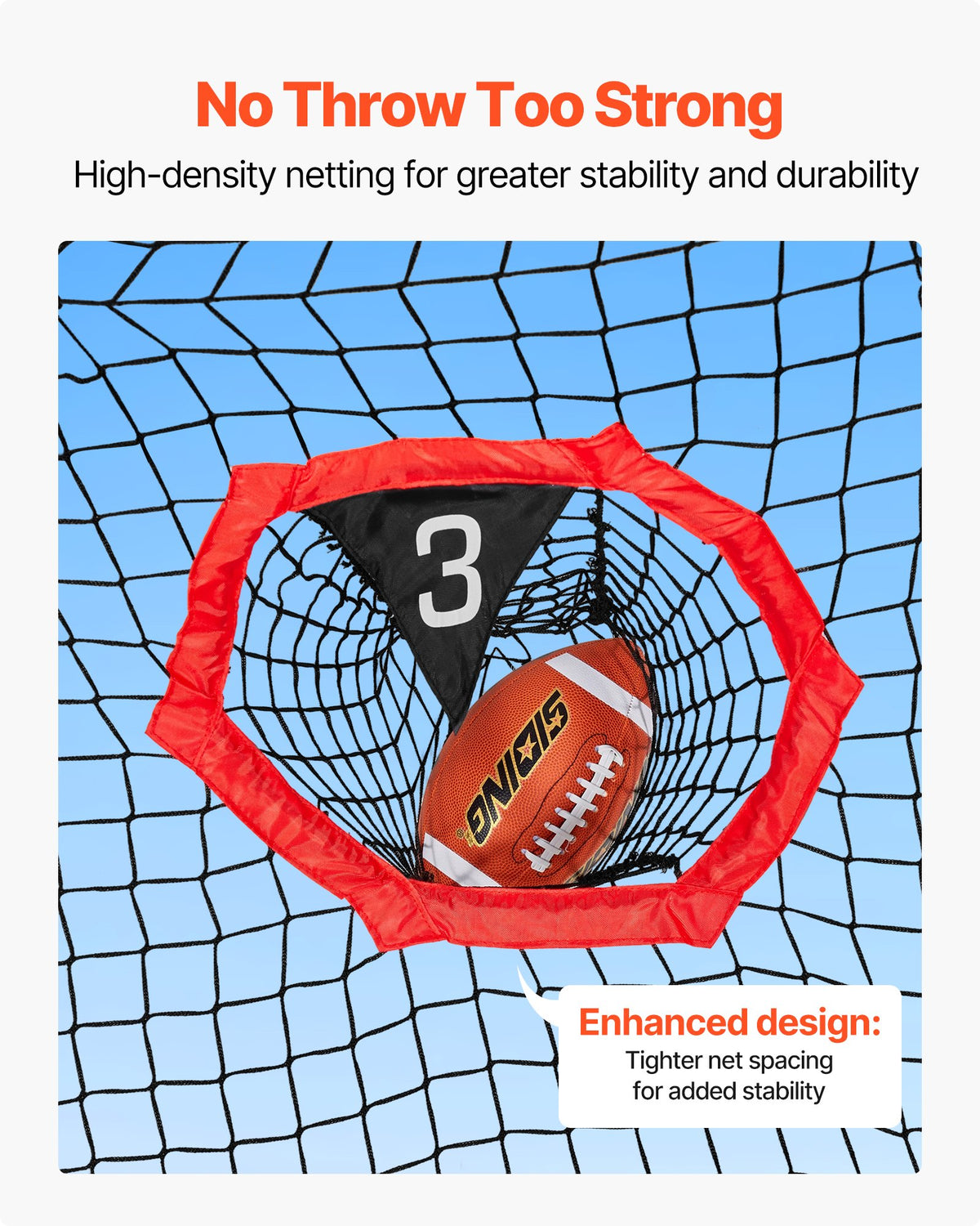 1828.8x1828.8mm Football Trainer Throwing Net, Training Throwing Target Practice Net with 5 Target Pockets, Knotless Net Includes Straps and Portable Carry Case, Improve QB Throwing Accuracy,Red