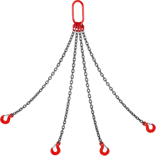 4 Legs Lifting Hook 2mx8mm 4t Coating Lifting Chain High Temperature Resistance