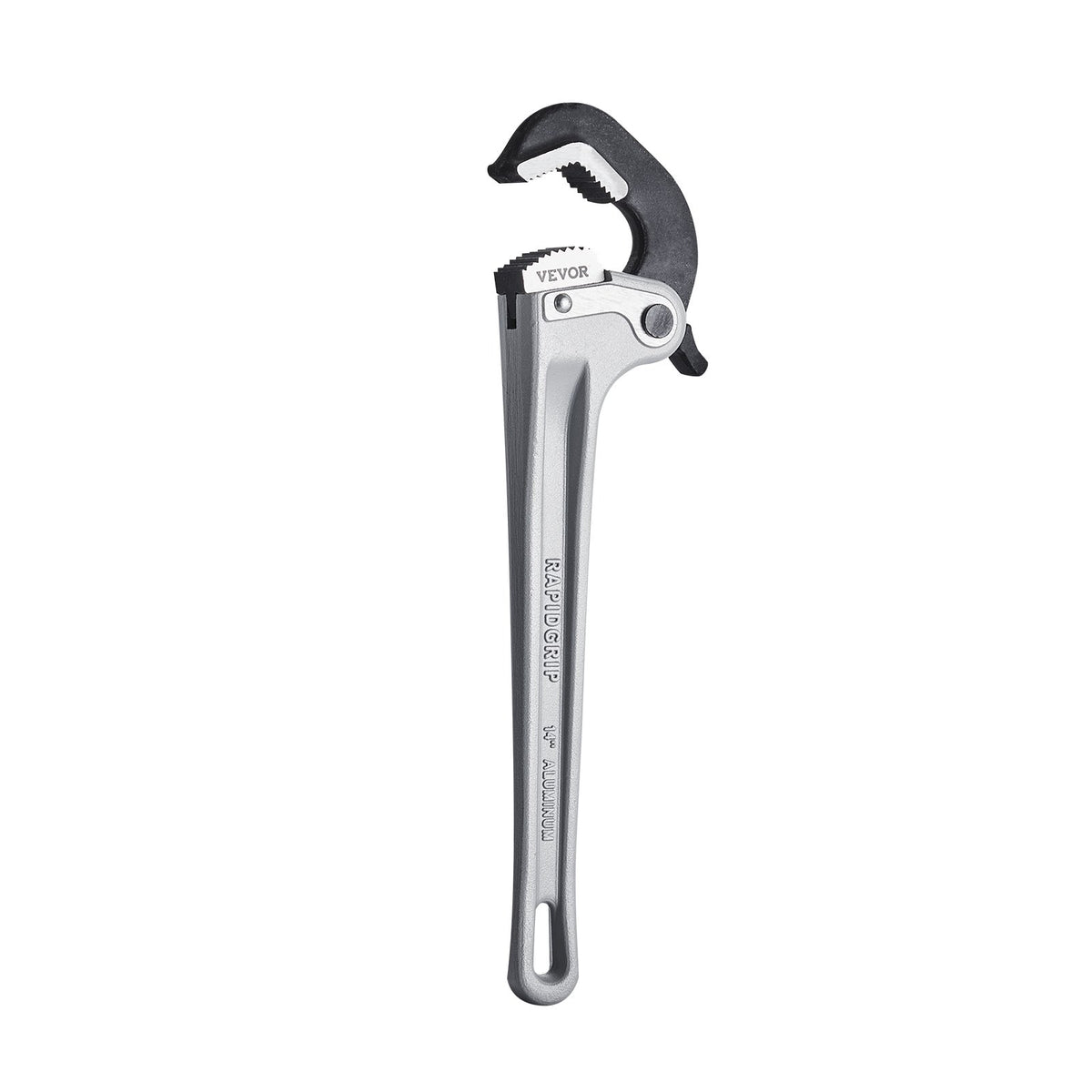 Pipe Wrench, 14" Aluminum Straight Pipe Wrench, Automatic Jaw Adjustment, Adjustable Plumbing Wrench, Easy to Carry, Ergonomic Handle, Hangable Design, for Water Pipes, Automotive Repairs