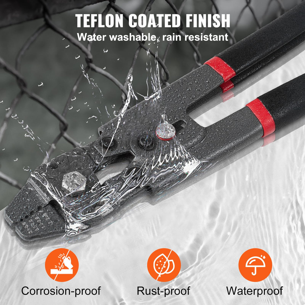 Crimping Tool, Up To 2.2mm Wire Rope Crimping Tool, Crimping Loop Sleeve Kit with a Cable Cutter and 160pcs Aluminum Buckles, Teflon Coating Anti-Rust Fishing Crimping Tool