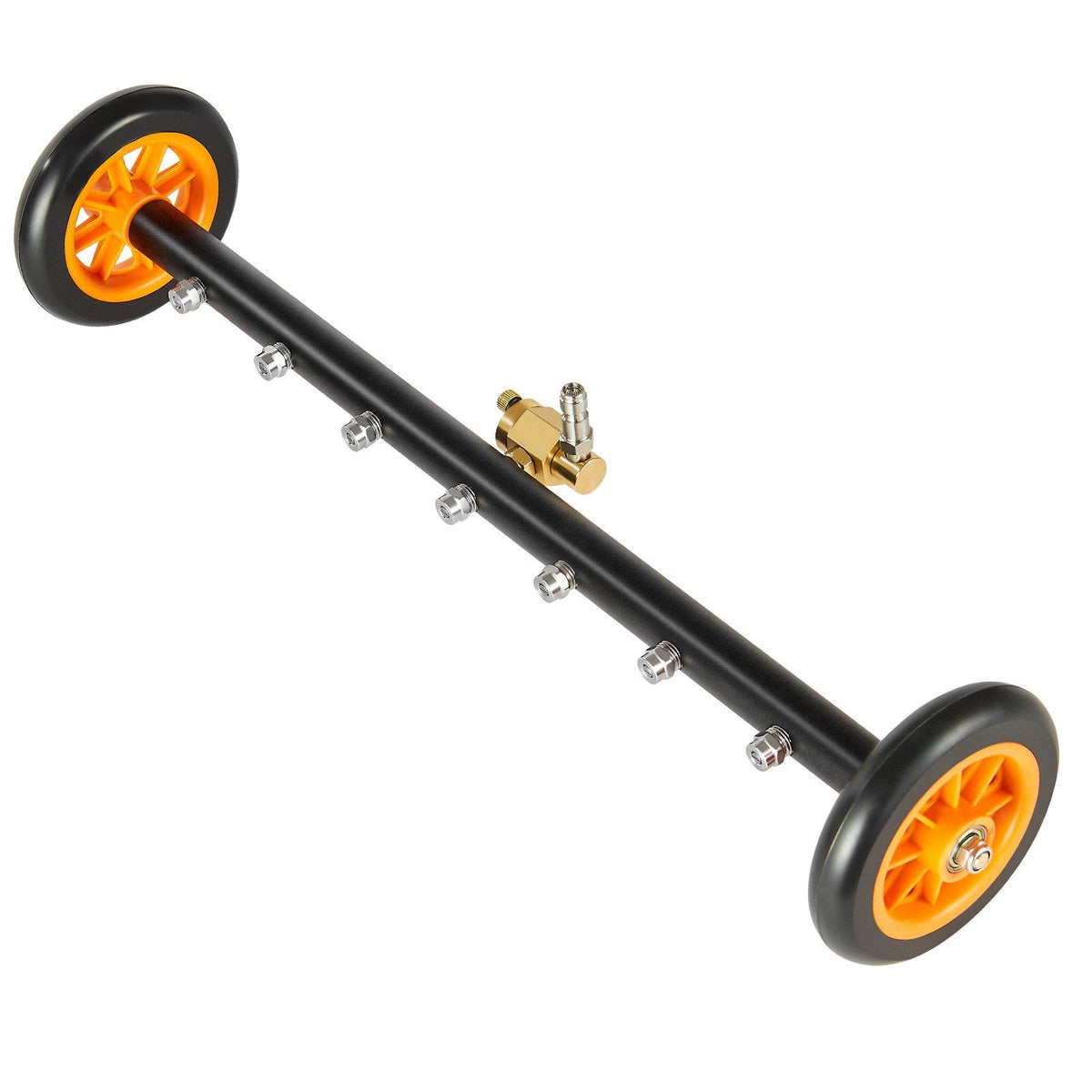 24" Pressure Washer Undercarriage Cleaner, Stainless Steel Surface Cleaner for Pressure Washer, 4000 Max PSI, Angle Adjustment Gear, 7 Spray Nozzles, 2 Extended Wands for Driveway, Patio, Deck