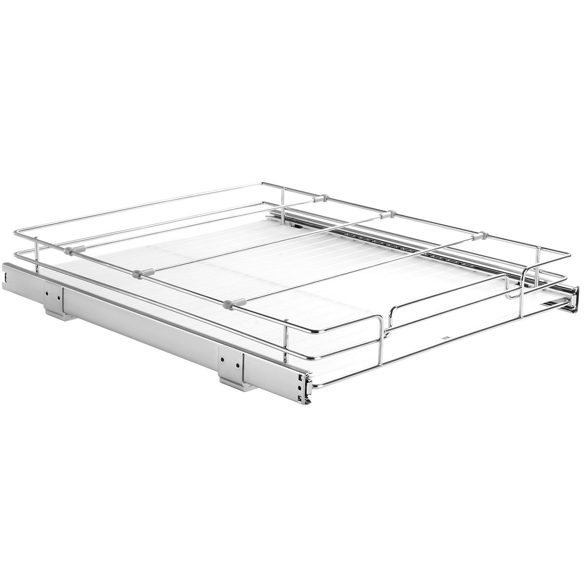 18.5"Wx21"Dx3.5"H Pull Out Cabinet Organizer, Heavy Duty Slide Out Pantry Shelves, Steel Roll Out Drawers, Sliding Drawer Storage for Home Under Sink, 20"Wx22"Dx7"H Install Size for Cabinet