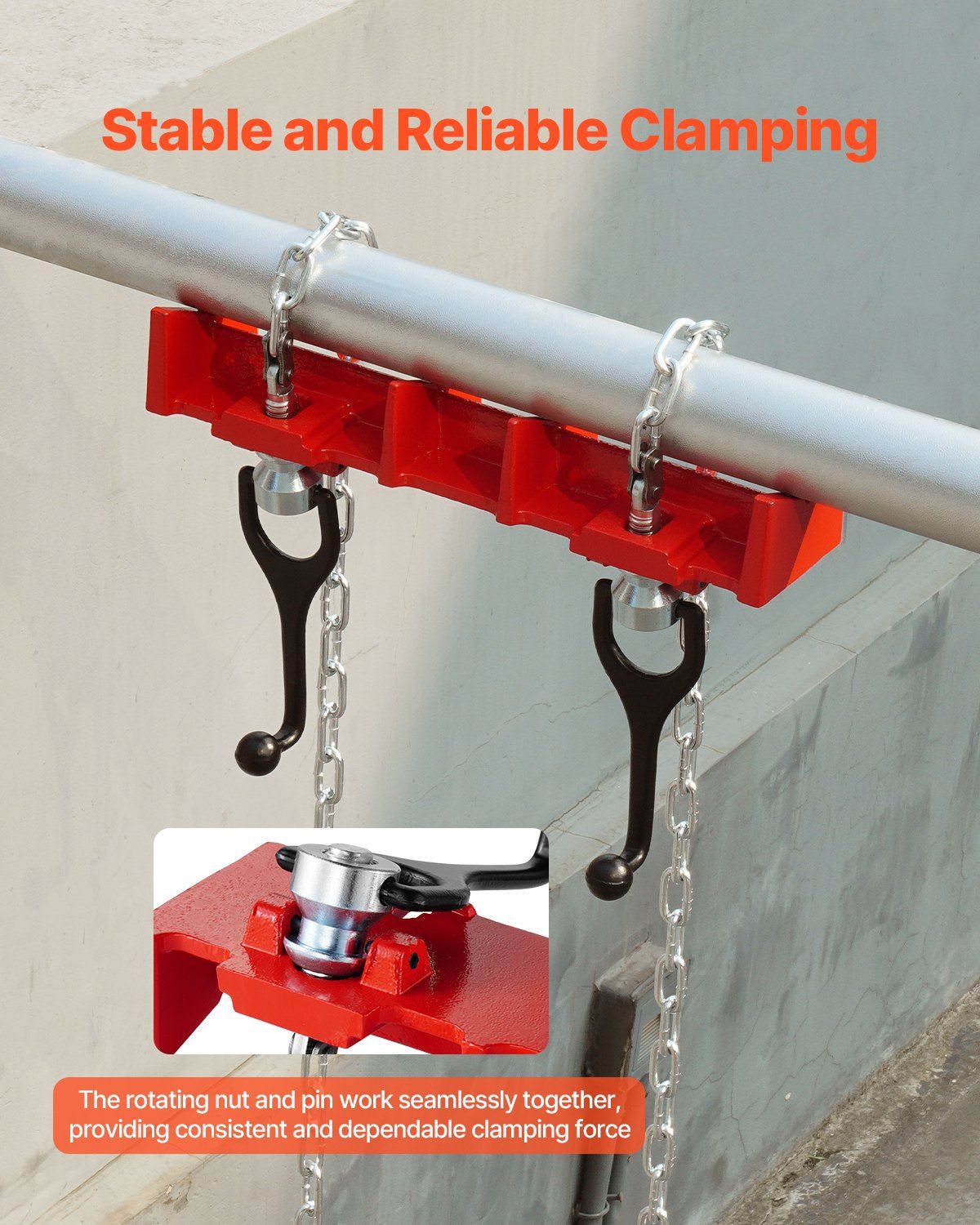 Pipe Welding Vise, 1/2 to 8-inch Pipe Welding Clamp with Dual Chains & Crank Handles, Heavy-Duty Cast Iron Welding Vise for a Variety of Pipes