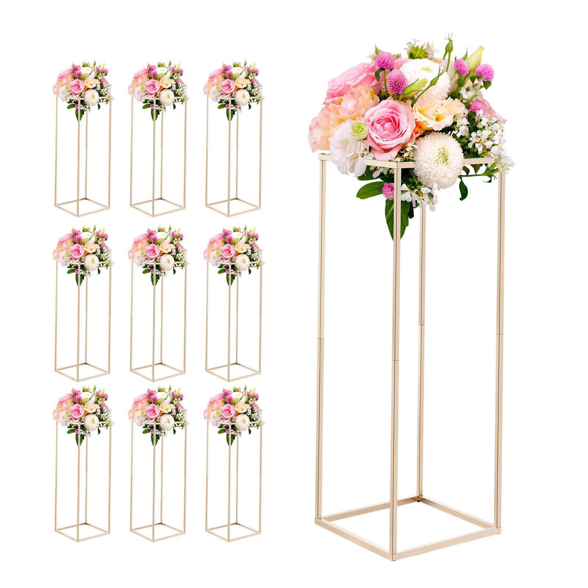 Wedding Flower Stand, 10PCS 80cm Column Flower Sta - V952-HLHJLFT10J80Y446M001V0