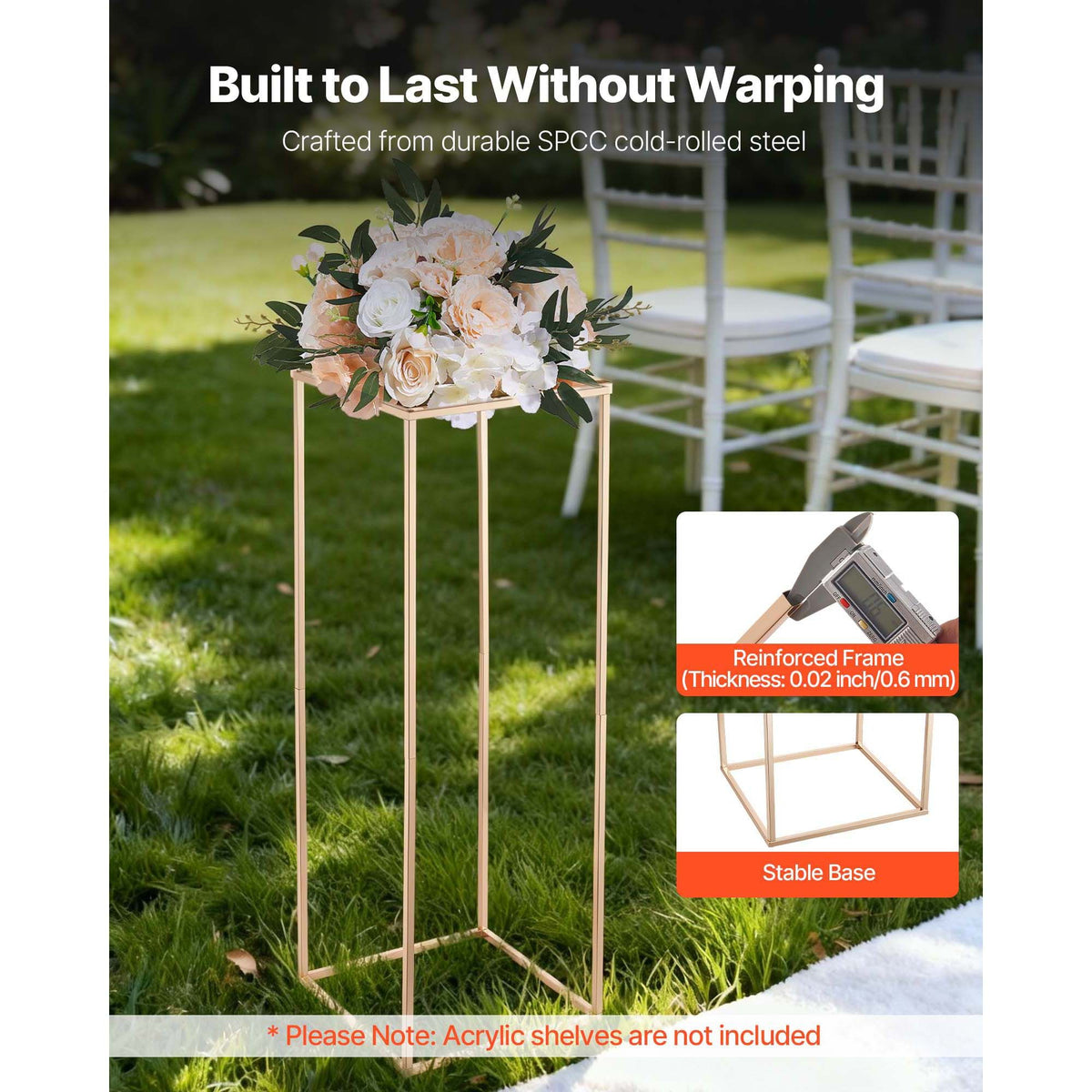 Wedding Flower Stand, 10PCS 80cm Column Flower Sta - V952-HLHJLFT10J80Y446M001V0