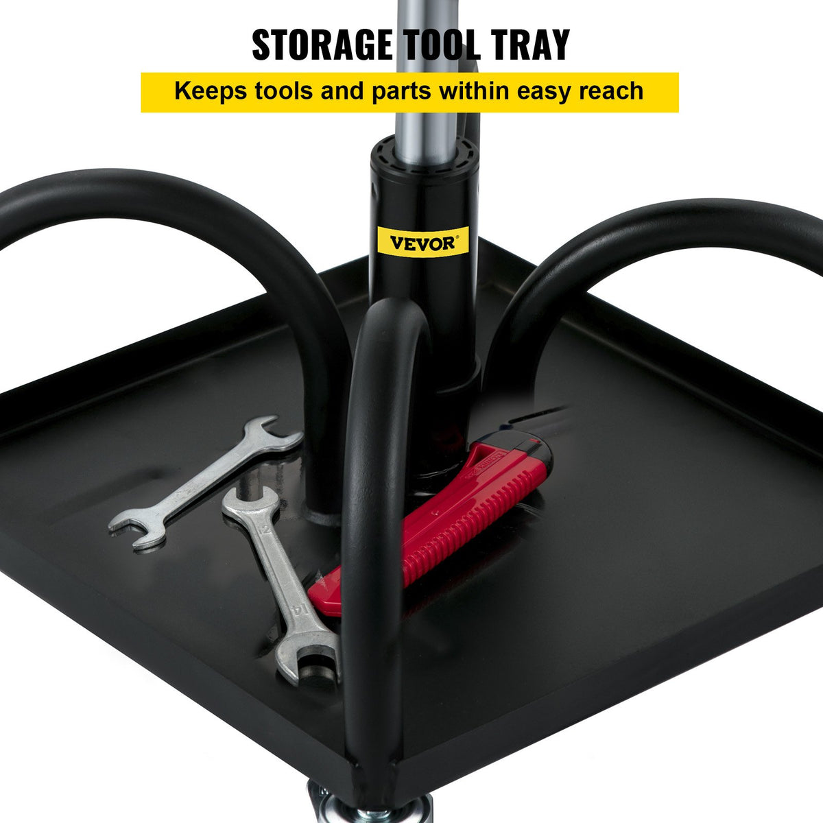 Rolling Garage Stool 300LBS Adjustable Mechanic Work Shop Seat w/Casters