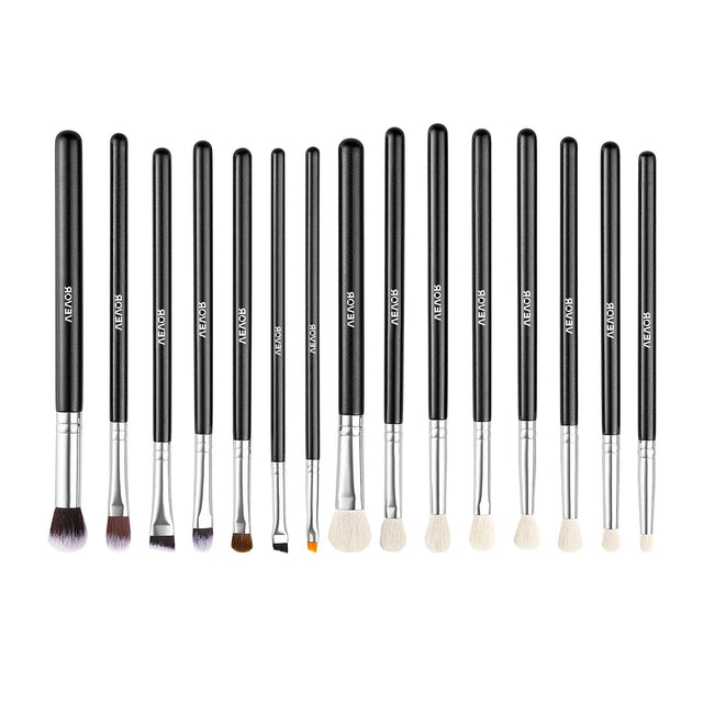15pc Vegan Makeup Brush Set Soft Synthetic Bristles