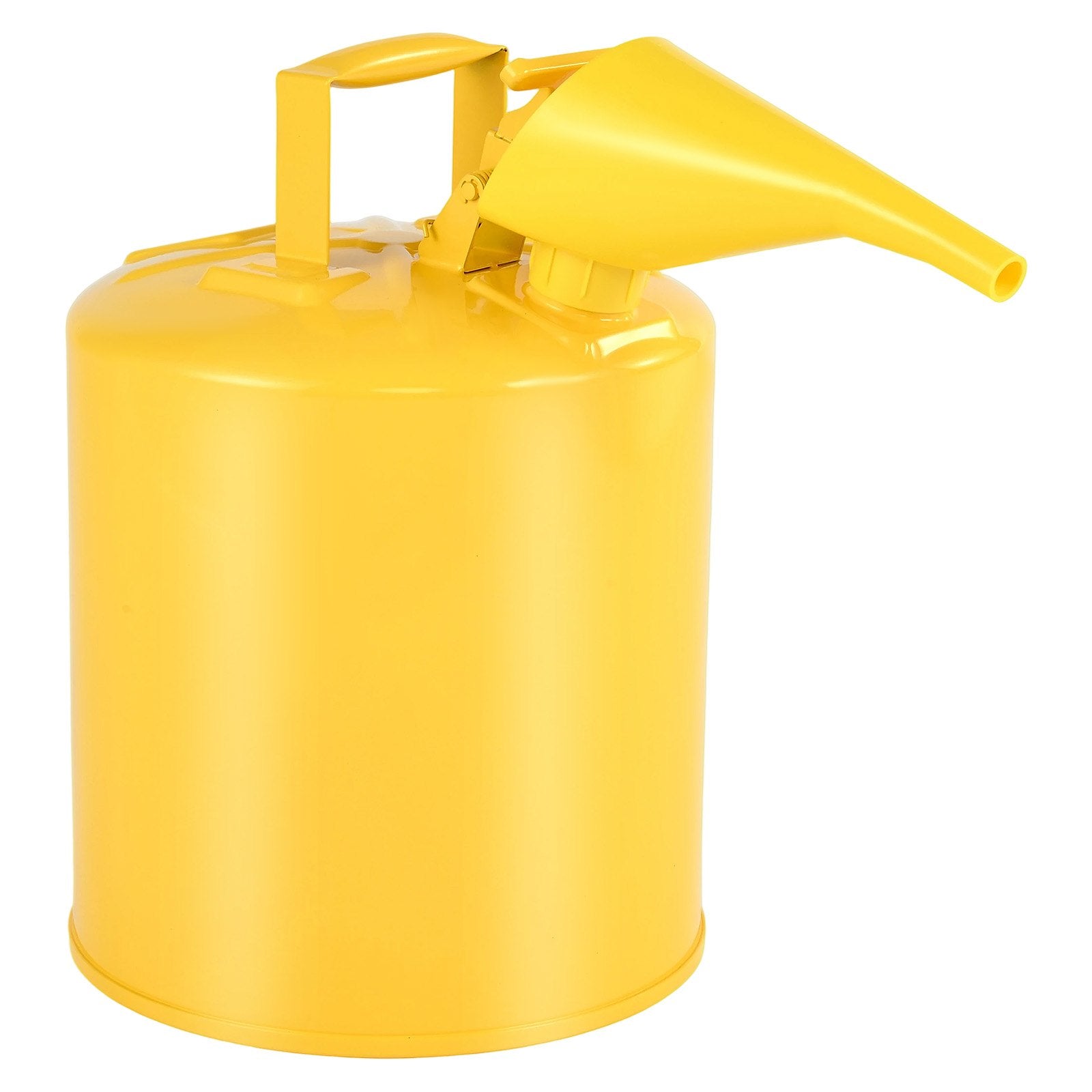 Safety Can, 19 L Type I Yellow Safety Can for Diesel with Stainless Steel Flame Arrester, Self-Closing Lid, and PE Funnel, Carbon Steel Flammable Fuel Storage Container with Ergonomic Handle