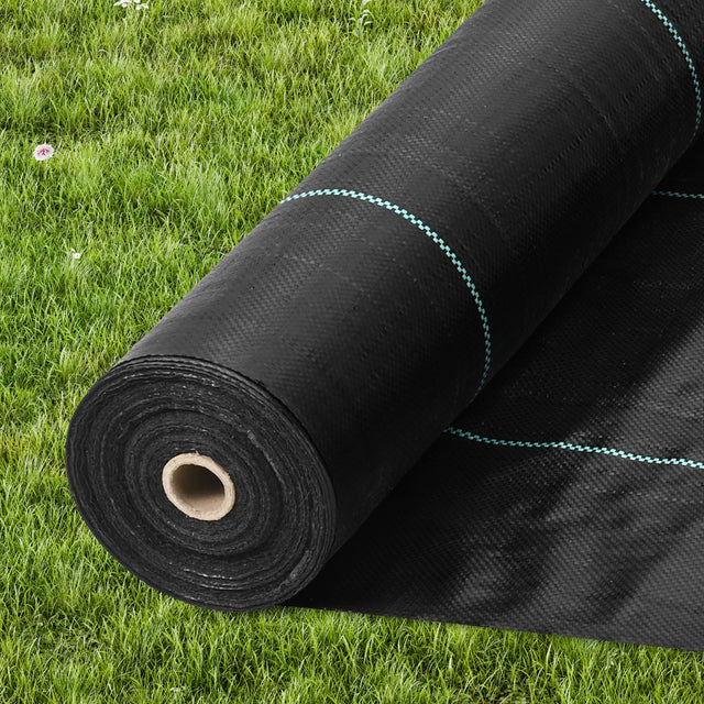 3x300ft Woven PP Weed Barrier Fabric Black