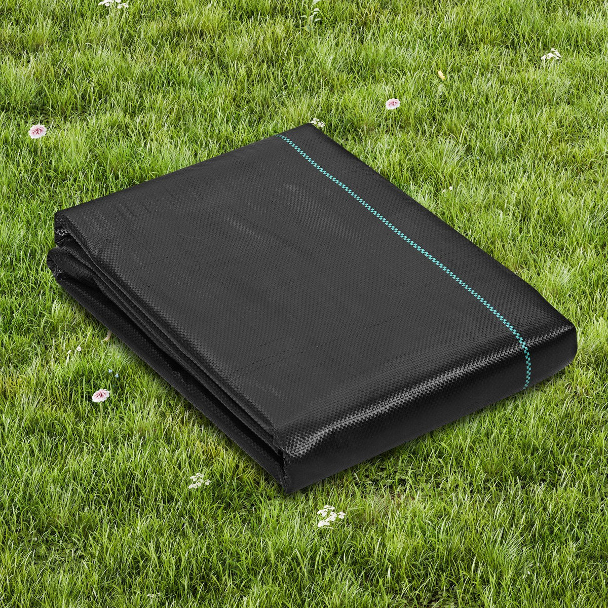 Weed Barrier Landscape Fabric, 4*50FT Heavy Duty Garden Weed Fabric, Woven PP Weed Control Fabric, Driveway Fabric, Geotextile Fabric for Landscaping, Ground Cover, Weed Blocker Weed Mat, Black