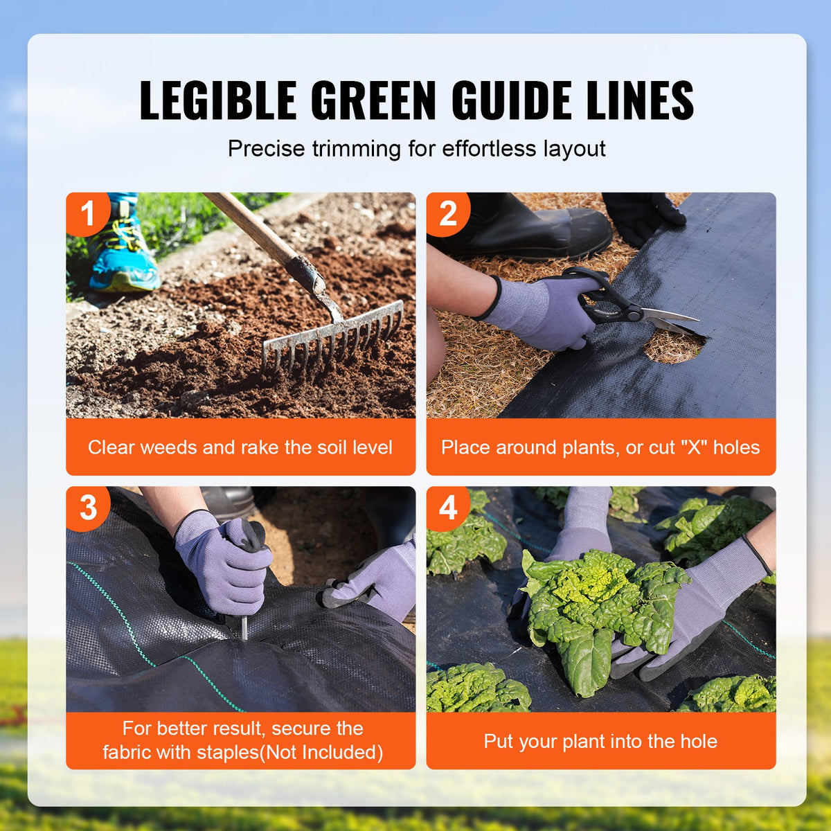 Weed Barrier Landscape Fabric, 6*100FT Heavy Duty Garden Weed Fabric, Woven PP Weed Control Fabric, Driveway Fabric, Geotextile Fabric for Landscaping, Ground Cover, Weed Blocker Weed Mat, Black
